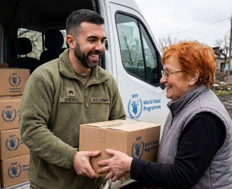 Soldier Delivers United Nations World Food Programme (UNWFP) Supplies to Hard-to-Reach Kyiv Communities Soldier Delivers United Nations World Food Programme (UNWFP) Supplies to Hard-to-Reach Kyiv Communities